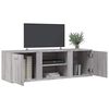 vidaXL TV Cabinet Grey Sonoma 120x34x37 cm Engineered Wood