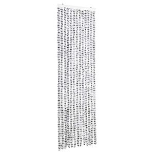 vidaXL Insect Curtain Light and Dark Grey 56x185 cm Chenille