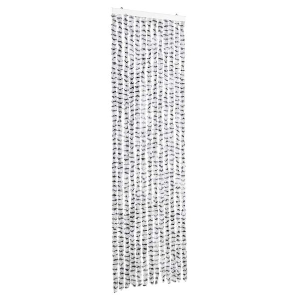 vidaXL Insect Curtain Light and Dark Grey 56x185 cm Chenille