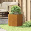 vidaXL Planter Rusty 60 x 60 x 50 cm Weathering Steel