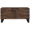 vidaXL Coffee Table Brown and Black 80 x 50 x 40 cm Solid Acacia wood