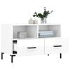 vidaXL TV Cabinet High Gloss White 80x36x50 cm Engineered Wood