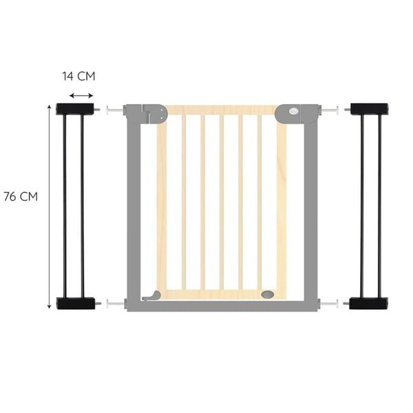 Baninni Safety Gate Extension Woody 14cm Black