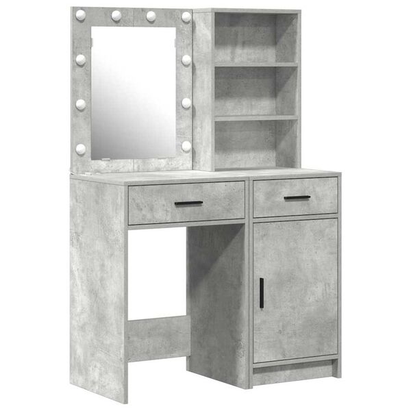vidaXL Dressing Table Set 2 pcs Concrete Grey Engineered Wood