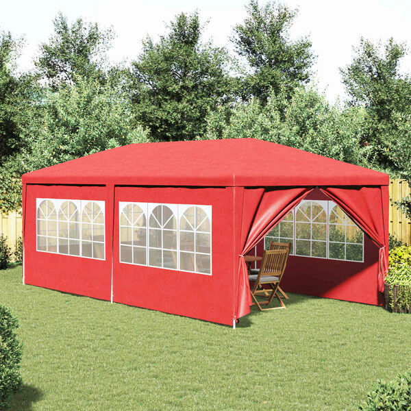 vidaXL Partytent with Wall Red 600 x 300 x 255 cm PE and Steel