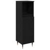 vidaXL Bathroom Furniture Set 3 pcs Black Oak 30 x 30 x 190 cm