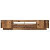 vidaXL TV Cabinet with LED Lights Old Wood 200x35x40 cm Engineered Wood