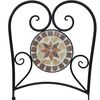 vidaXL Mosaic Bistro Set Terracotta and White Iron and Ceramic