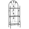 vidaXL Plant Rack | Black | Powder-coated iron | Medium | Decorative Inlays