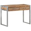 vidaXL Desk 108x50x75 cm Rough Mango Wood