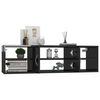 vidaXL Wall Shelf High Gloss Black 102x30x29 cm Engineered Wood