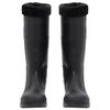 vidaXL Rian Boots with Removable Socks Black Size 43 PVC
