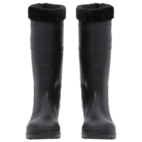 vidaXL Rian Boots with Removable Socks Black Size 43 PVC