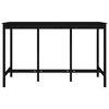 vidaXL Bar Table Black 180x80x110 cm Solid Wood Pine