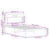 vidaXL Bed Frame without Mattress Smoked Oak 107x203 cm Engineered Wood