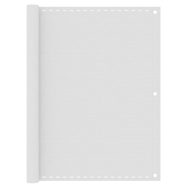 vidaXL Balcony Screen White 120x400 cm HDPE