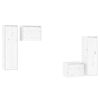 vidaXL TV Cabinets 4 pcs White Solid Wood Pine