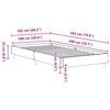 vidaXL Bed Frame No Mattress Smoked Oak 100x200 cm Engineered Wood