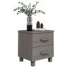 vidaXL Bedside Cabinet HAMAR Light Grey 40x35x44.5 cm Solid Pinewood