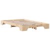 vidaXL Bed Frame Natural 135 x 190 cm Solid Pine Wood