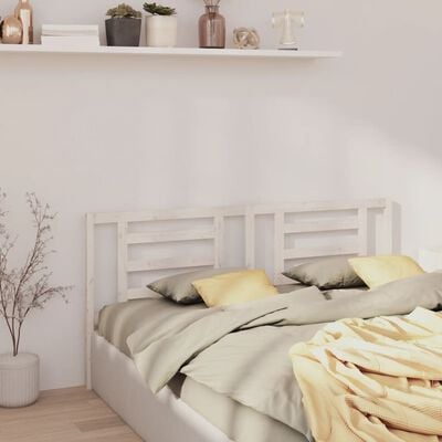 vidaXL Bed Headboard White 206x4x100 cm Solid Pine Wood