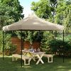 vidaXL Foldable Party Tent Pop-Up Taupe 292x292x315 cm