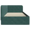 vidaXL Corner Bed Frame with Headboard Dark Green 90 x 190 cm Velvet