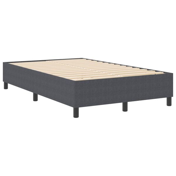 vidaXL Platform Bed Frame Dark Grey 120 x 200 cm Fabric