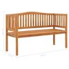 vidaXL Garden Bench 150 cm Solid Teak Wood