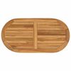 vidaXL Table Top Oval Solid Teak Wood Natural