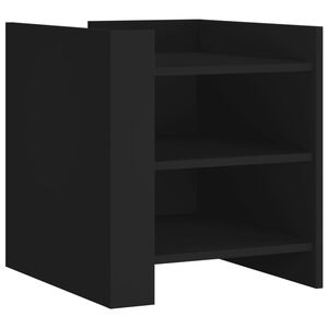 vidaXL Bedside Cabinet Black 45x50x50 cm Engineered Wood