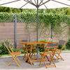 vidaXL Folding Garden Chairs 4 pcs Anthracite Fabric and Solid Wood