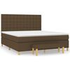 vidaXL Box Spring Bed with Mattress Dark Brown 160x200 cm Fabric