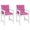 vidaXL Garden Lowback Chair Cushions 2 pcs Pink 100x50x7 cm Fabric