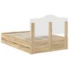 vidaXL Bed Frame with Drawer Sonoma Oak 135 x 190 cm Engineer Wood