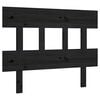 vidaXL Bed Headboard | Black | Solid Pine Wood | Fits standard bed sizes