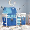 vidaXL Kids' Loft Bed with Tunnel without Mattress Blue 80x200 cm