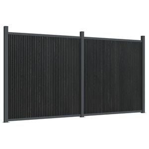 vidaXL Fence Panel Grey 353x186 cm WPC