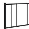 vidaXL Metal Bed Frame without Mattress with Headboard Black 140x200cm