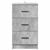 vidaXL Bedside Cabinet Concrete grey 38 x 38 x 66 cm Engineered wood