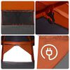 vidaXL Family Tent Cabin 6-Person Grey and Orange Waterproof