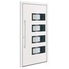 vidaXL Front Door White 100x200 cm Aluminium and PVC