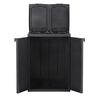 vidaXL Trash Bin with 2 Doors Black 65x45x88 cm PP