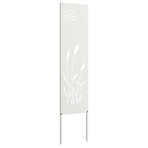 vidaXL Garden Privacy Screen White 32 x 140 cm Cold-rolled steel
