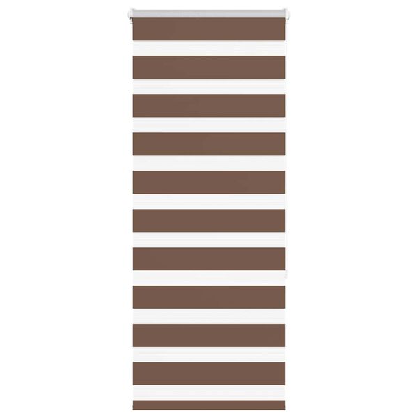 vidaXL Zebra Blind Brown 60x150 cm Fabric Width 55.9 cm Polyester