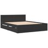 vidaXL Bed Frame with Headboard without Mattress Black 160x200 cm