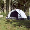 vidaXL Camping Tent Dome 3-Person White Blackout Fabric Quick Release