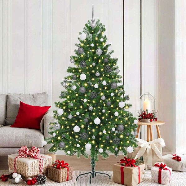 vidaXL Christmas Tree with 300 LEDs with Stand Green 180 cm PE