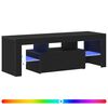 vidaXL TV Cabinet 120 x 35 x 40 cm Black Oak Engineered Wood