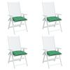 vidaXL Chair Cushions 4 pcs Green 40x40x7 cm Oxford Fabric